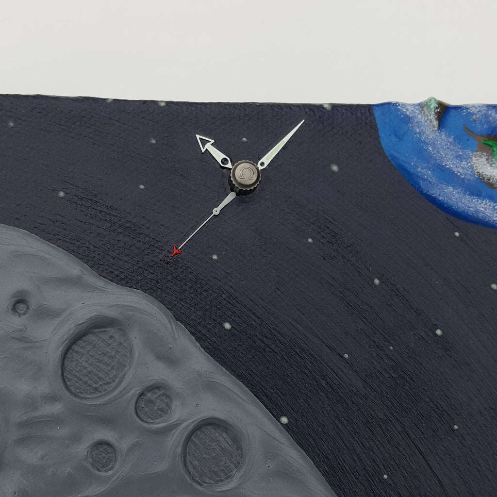 "Earth Side" - Omega Speedmaster Case Back & X-33 Hands Crown