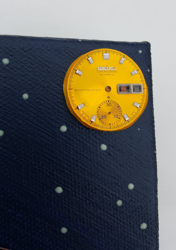 "Pogue One" - Seiko 6139A with Pepsi Bezel & Yellow Water 70 Resistant Dial