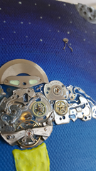 "Seiko UFO 1" - Watch Parts Painting With a Calibre 6138B