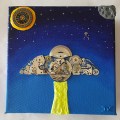 "Seiko UFO 1" - Watch Parts Painting With a Calibre 6138B